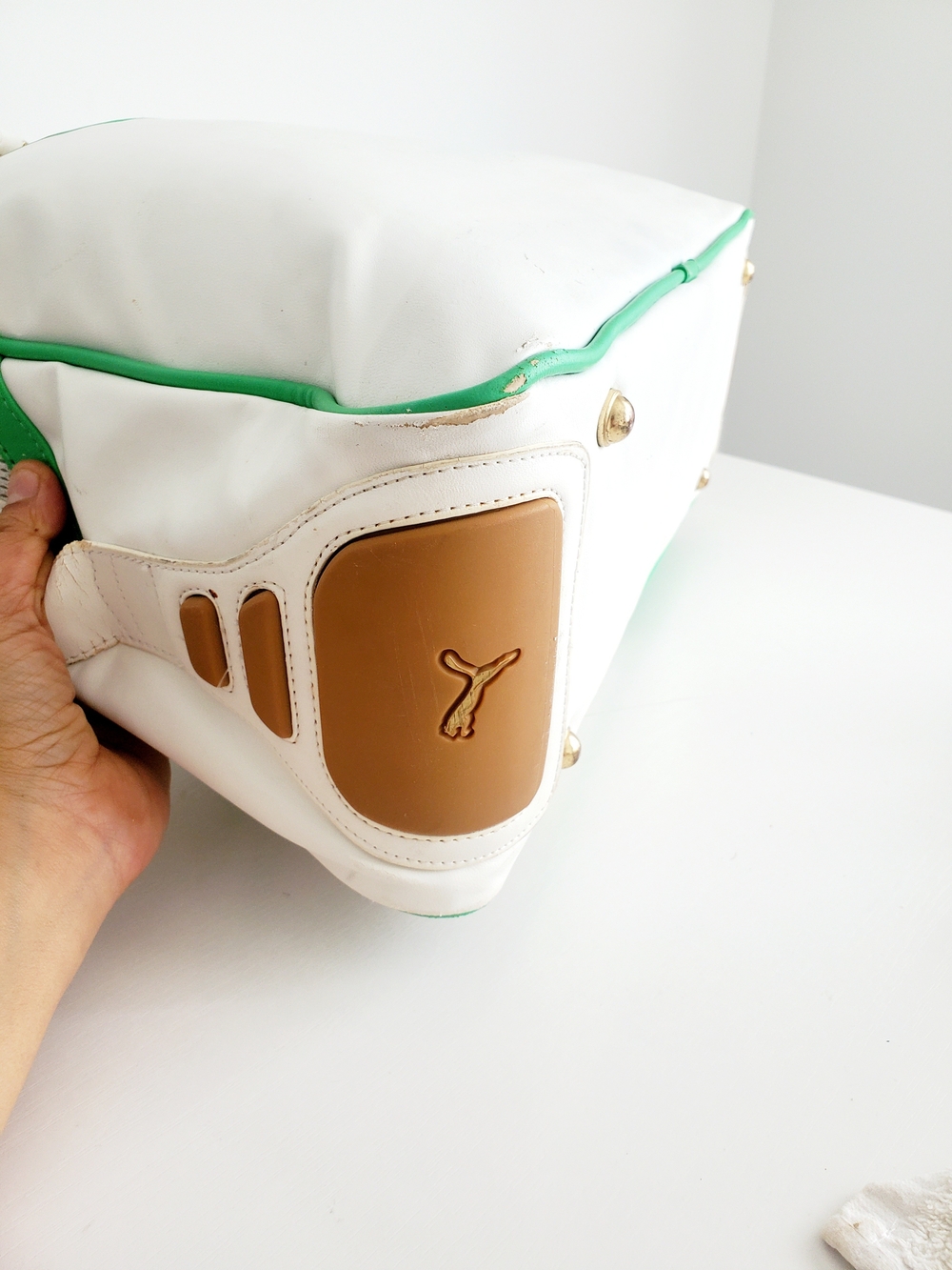 PUMA White & Green Women's Gym Bag - Picture 7 of 11